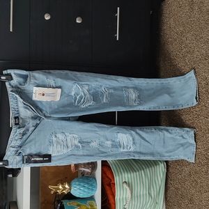 Simple Society Straight High Rise Button Fly Jeans